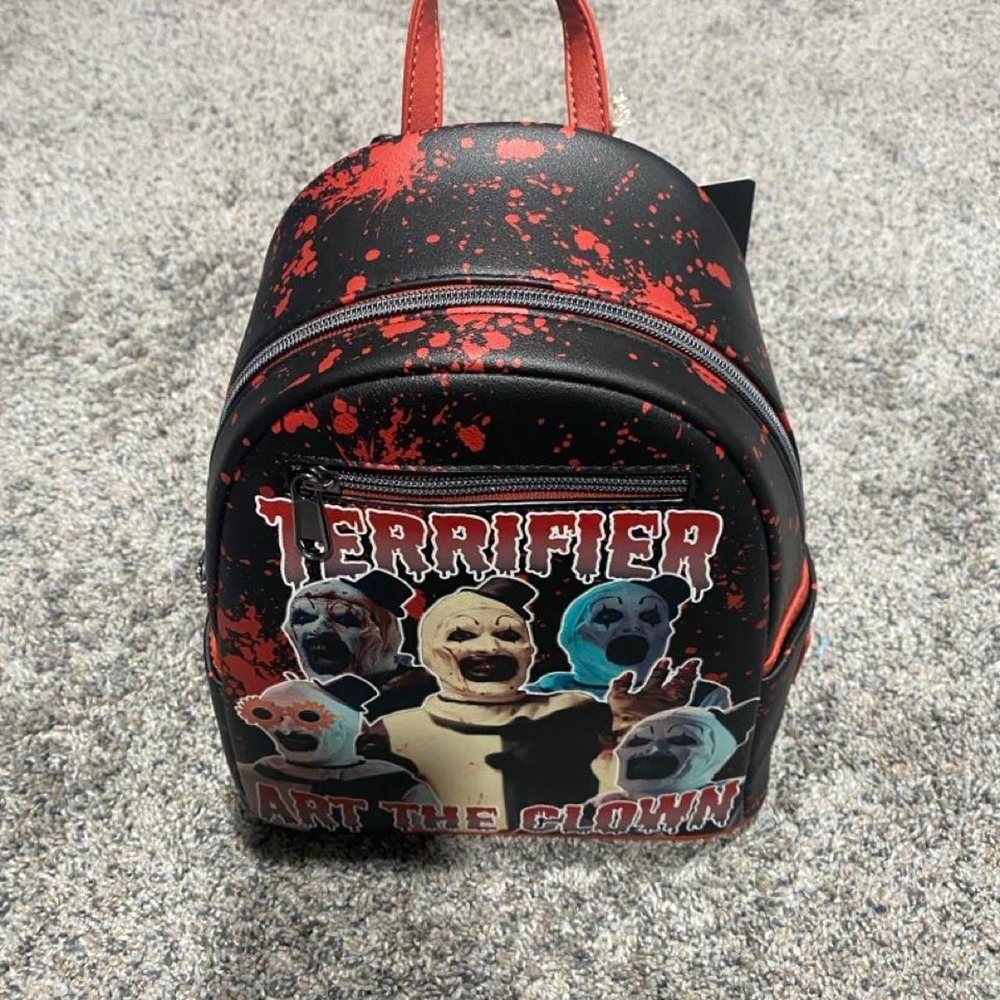Loungefly Terrifier Art the Clown Women Blood Splatter Black OS New